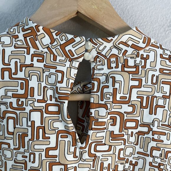 J McLaughlin Womens Large Catalina Cloth Top Long Sleeve Key Hole Front Shirt - Picture 10 of 10